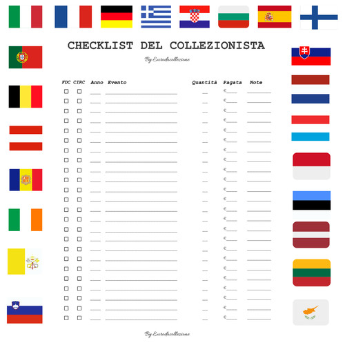 Checklist del collezionista - collezionista, 2